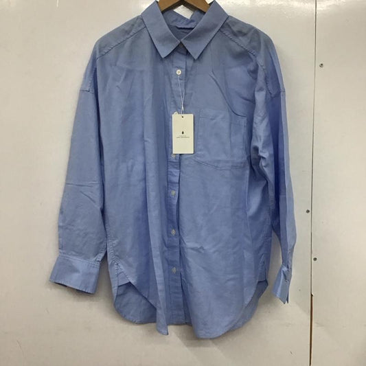 ユナイテッドアローズグリーンレーベルリラクシング UNITED ARROWS green label relaxing シャツ、ブラウス 長袖 3611-146-2112-7105 コットン オックス オーバー シャツ 36 無地 水色 / ライトブルー /  レディース USED 古着 中古 10133799