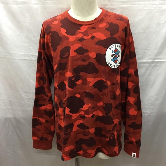 アベイシングエイプ A BATHING APE Tシャツ 長袖 001LTI301007M BUSY SHARK ロンT カモ柄 迷彩 L ワンポイント マルチカラー / マルチカラー /  メンズ USED 古着 中古 10121248