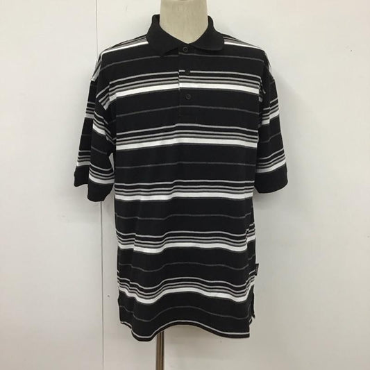 キャルトップ CALTOP ポロシャツ 半袖 S ボーダー柄 黒 / ブラック / X 白 / ホワイト / X 灰 / グレー /  メンズ USED 古着 中古 10111577
