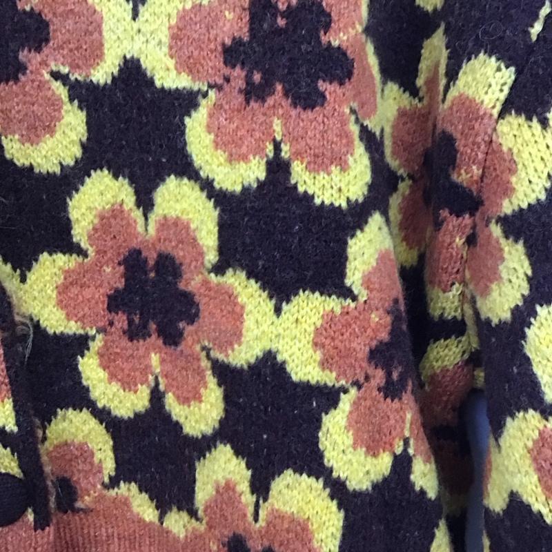 ザラ ZARA カーディガン 長袖 長袖カーディガン 前ボタン ニットカーディガン M 総柄 マルチカラー / マルチカラー /  レディース USED 古着 中古 10145130