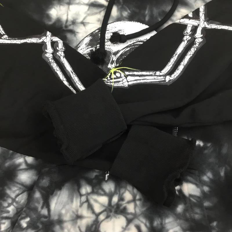 ディーゼル DIESEL パーカー 長袖 S-ALBY-Y タイダイ　スカル M 総柄 X スカル 黒 / ブラック /  メンズ USED 古着 中古 10112605