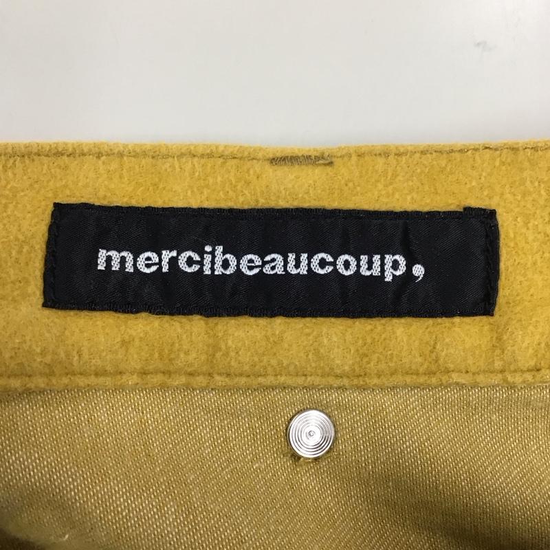 メルシーボークー mercibeaucoup, パンツ デニム、ジーンズ サルエルパンツ ワイドパンツ カジュアルパンツ 0 無地 黄 / イエロー /  レディース USED 古着 中古 10116876