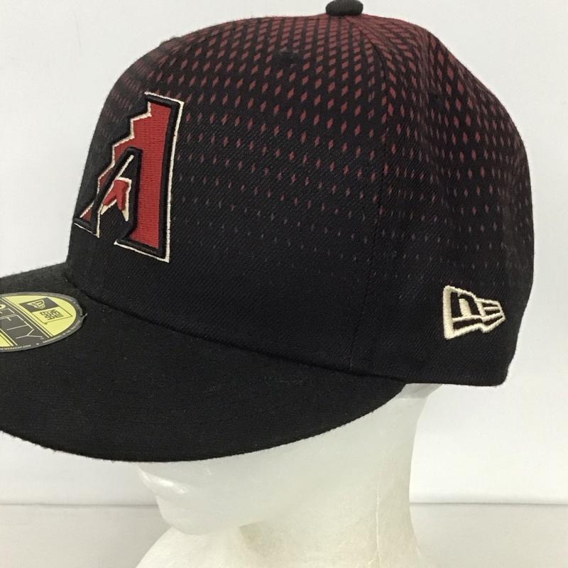 ニューエラ NEW ERA 帽子 キャップ 59FIFTY MLB ロゴ、文字 黒 / ブラック / X 赤 / レッド /  メンズ USED 古着 中古 10132438
