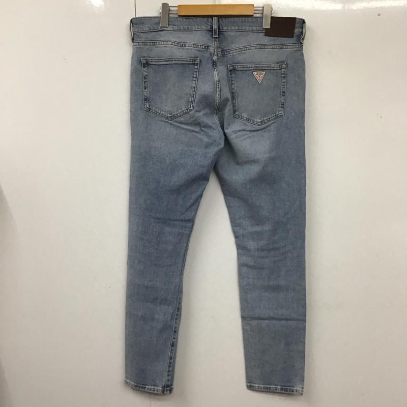 ゲス Guess パンツ デニム、ジーンズ デニムパンツ スリムパンツ ストレッチパンツ ジーンズ 34 ロゴ、文字 インディゴ / インディゴ /  メンズ USED 古着 中古 10119453