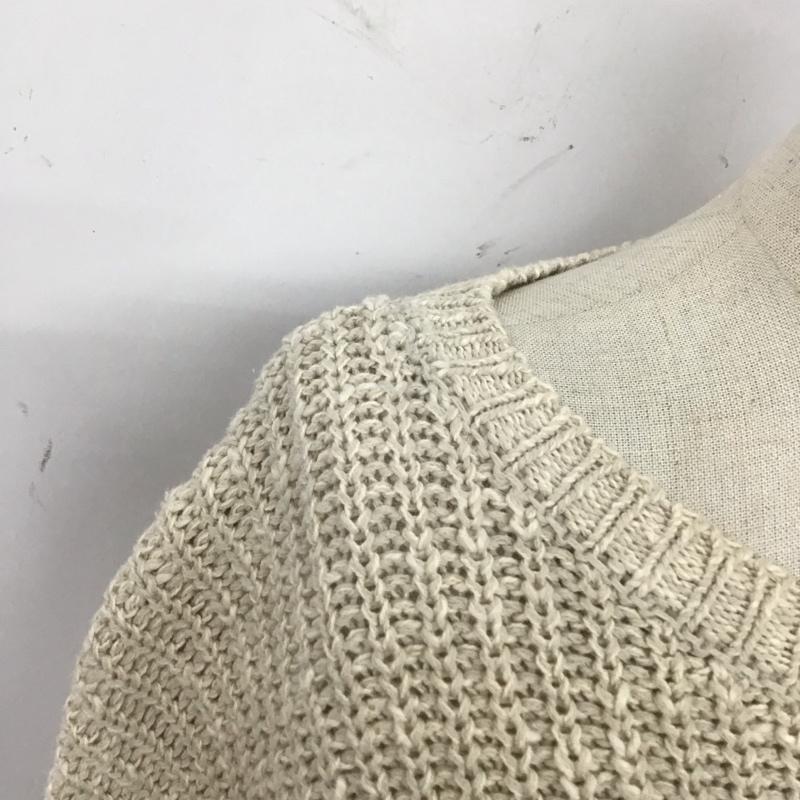 ローリーズファーム LOWRYS FARM ニット、セーター 長袖 LF623102TS クルーネック コットンニット FREE 無地 ベージュ / ベージュ /  レディース USED 古着 中古 10122072