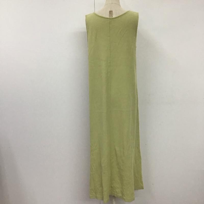 アイテムズ アーバンリサーチ ITEMS URBAN RESEARCH ワンピース ロングスカート IT15-26B003 ノースリーブ カットワンピース FREE 無地 黄緑 / イエローグリーン /  レディース USED 古着 中古 10114027