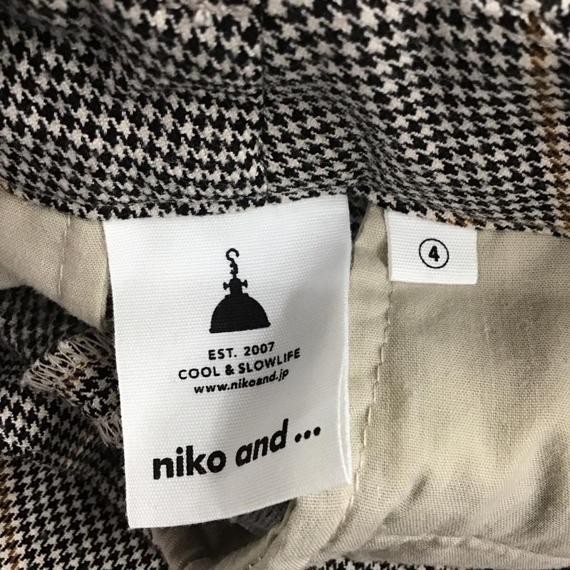 ニコアンド niko and... ボトムス ボトムス ST95CL01TO ワイドパンツ L 千鳥格子 白 / ホワイト / X 黒 / ブラック / X ベージュ / ベージュ /  レディース USED 古着 中古 10124418
