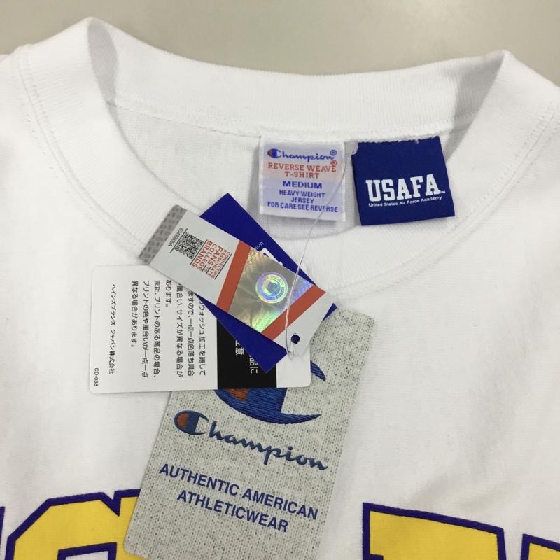 チャンピオン Champion Tシャツ 半袖 C3-Z314 REVERSE WEAVE USAFA タグ付き M ロゴ、文字 白 / ホワイト /  メンズ USED 古着 中古 10115695