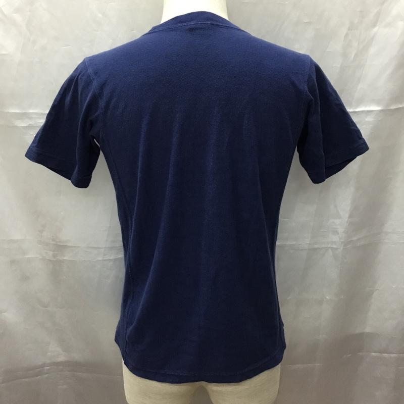 チャンピオン Campion Tシャツ 半袖 S プリント X ロゴ、文字 紺 / ネイビー /  メンズ USED 古着 中古 10112739