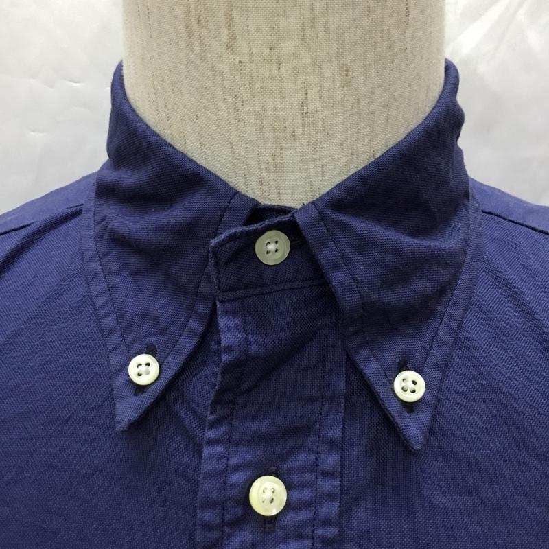 インディビジュアライズドシャツ INDIVIDUALIZED SHIRTS シャツ、ブラウス 長袖 ボタンダウンシャツ 無地 紺 / ネイビー /  メンズ USED 古着 中古 10108879