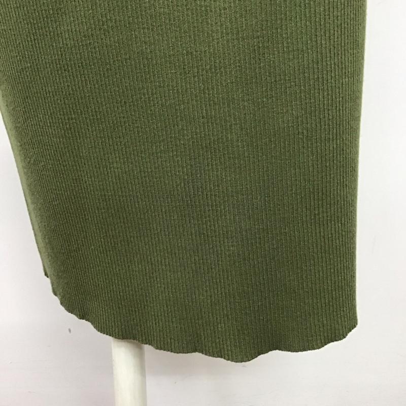 レプシィム LEPSIM スカート ロングスカート ロングニットスカート タイトニットスカート ストレッチ 無地 カーキ / カーキ /  レディース USED 古着 中古 10121673
