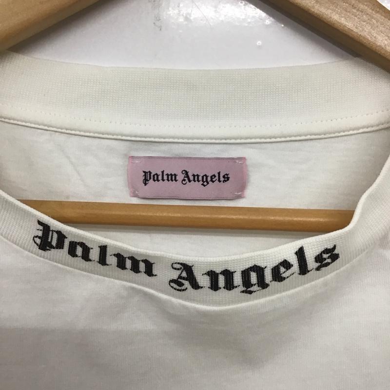 パーム・エンジェルス Palm Angels カットソー 長袖 長袖カットソー プリントカットソー クルーネック S ロゴ、文字 白 / ホワイト /  メンズ USED 古着 中古 10140563