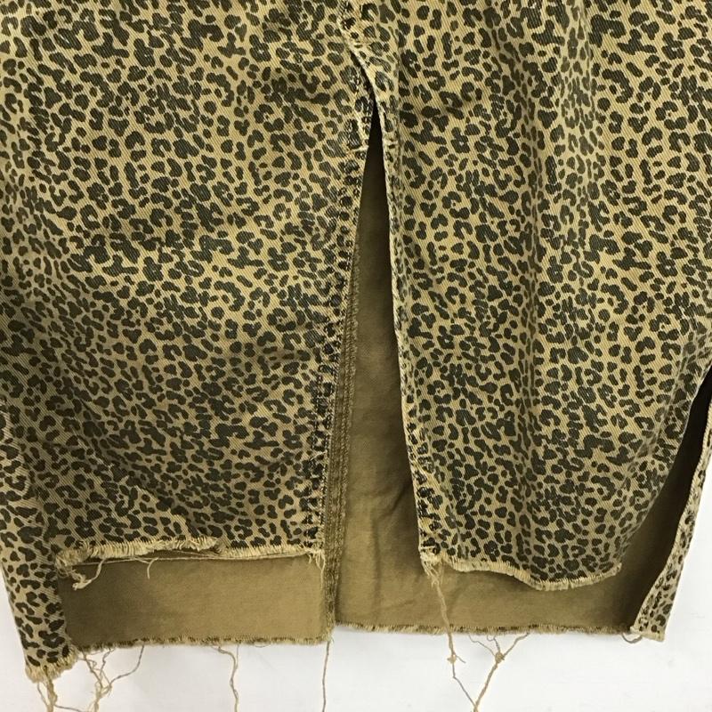 ザラ ZARA スカート ひざ丈スカート デニムスカート タイトスカート センタースリット ストレッチ L 総柄 マルチカラー / マルチカラー /  レディース USED 古着 中古 10147656