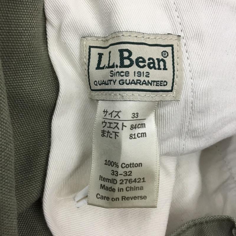 エルエルビーン L.L.Bean パンツ ワークパンツ、ペインターパンツ ミリタリーパンツ ワイドパンツ カジュアルパンツ ストレートパンツ 33インチ 無地 カーキ / カーキ /  メンズ USED 古着 中古 10116118
