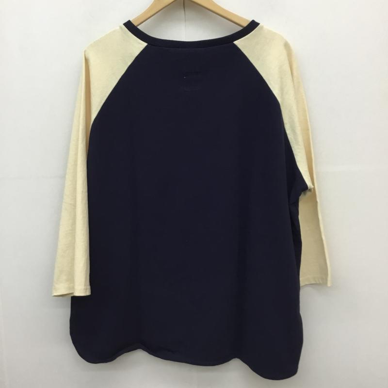 ベドウィン アンド ザ ハートブレイカーズ BEDWIN & THE HEARTBREAKERS カットソー 七分袖 3/4 SLEEVE BASEBALL TEE BABE 3 無地 ベージュ / ベージュ / X 紺 / ネイビー /  メンズ USED 古着 中古 10125400