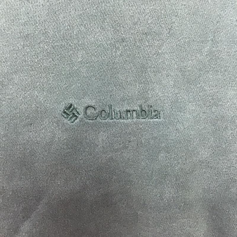 コロンビア Columbia トレーナー 長袖 長袖トレーナー スウェット クルーネック リブスウェットカットソー L ロゴ、文字 緑 / グリーン /  メンズ USED 古着 中古 10124099