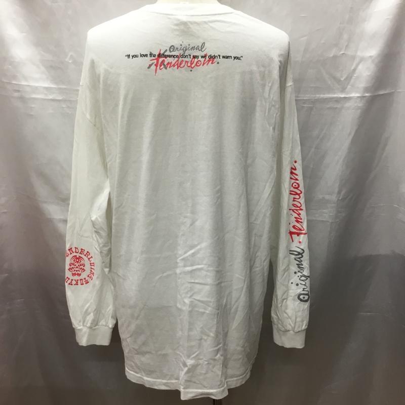 テンダーロイン TENDERLOIN カットソー 長袖 長袖カットソー クルーネックカットソー ロングスリーブカットソー プリントTシャツ XL プリント 白 / ホワイト /  メンズ USED 古着 中古 10114874