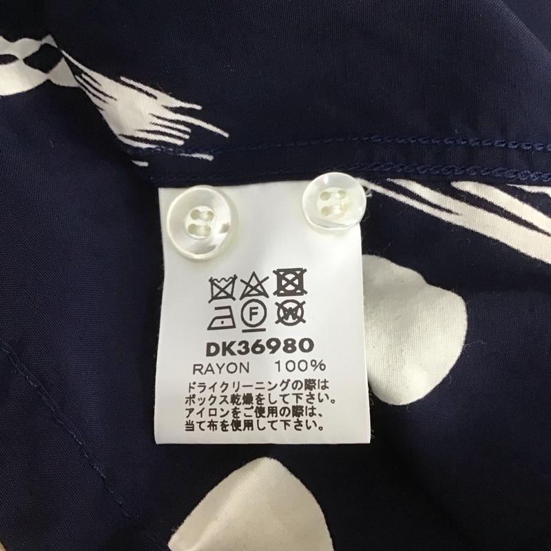 デュークカハナモク DUKE KAHANAMOKU シャツ、ブラウス 半袖 DK36980 MOONLIGHT PALM TREE スペシャルエディション アロハシャツ 箱有 L 総柄 紺 / ネイビー / X 白 / ホワイト /  メンズ USED 古着 中古 10107549