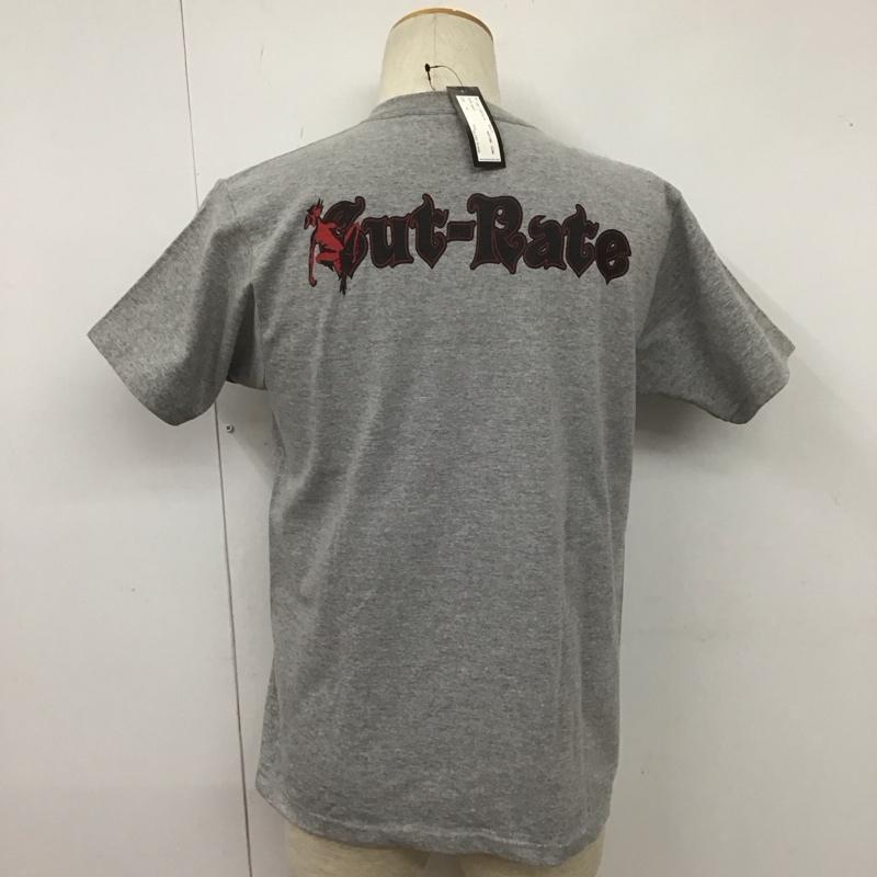 カットレート Cut-Rate Tシャツ 半袖 CR-13ST014 クルーネック バックプリント 胸ポケット タグ付き M ロゴ、文字 灰 / グレー /  メンズ USED 古着 中古 10107547
