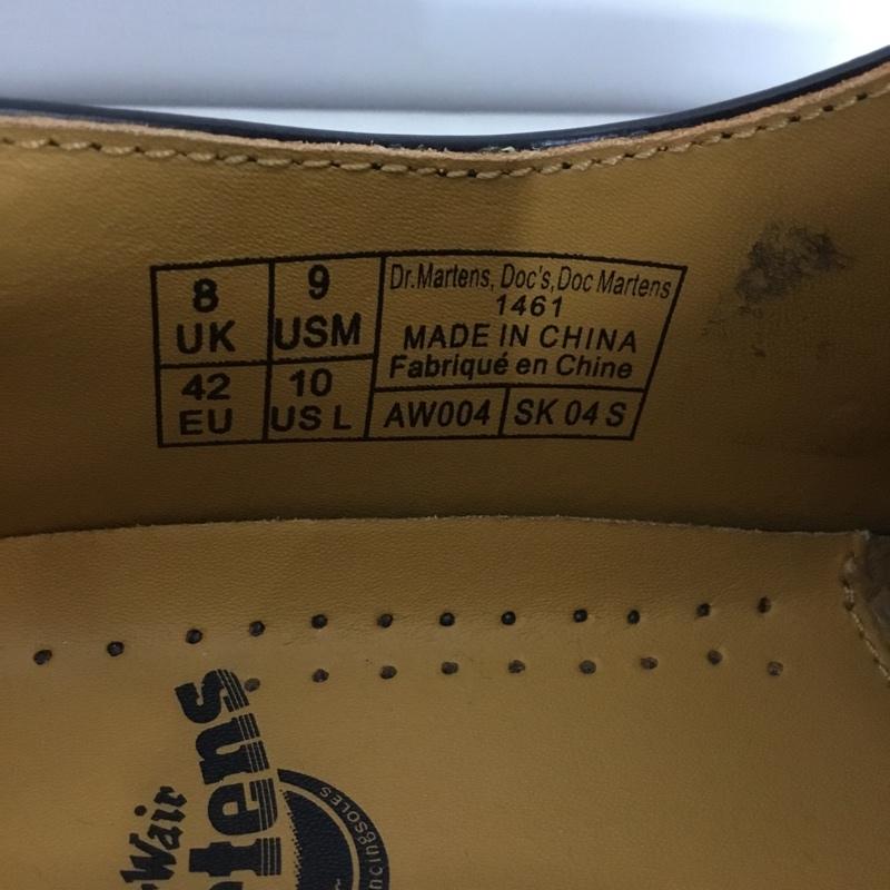 ドクターマーチン Dr.Martens 革靴 革靴 AW004 1461 3ホール UK8 US：9 無地 黒 / ブラック /  メンズ USED 古着 中古 10148412