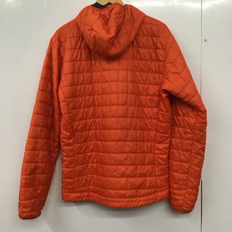 パタゴニア patagonia ジャケット、上着 ジャンパー、ブルゾン 84222 ナノパフフーディ ジップアップジャケット ダウンジャケット アウター M ロゴ、文字 橙 / オレンジ /  メンズ USED 古着 中古 10138421