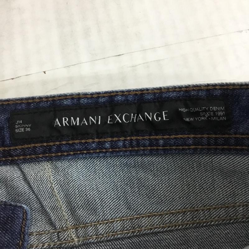 アルマーニエクスチェンジ ARMANI EXCHANGE パンツ デニム、ジーンズ デニムパンツ ストレートパンツ ワイドパンツ カジュアルパンツ 36 無地 インディゴ / インディゴ /  メンズ USED 古着 中古 10120474