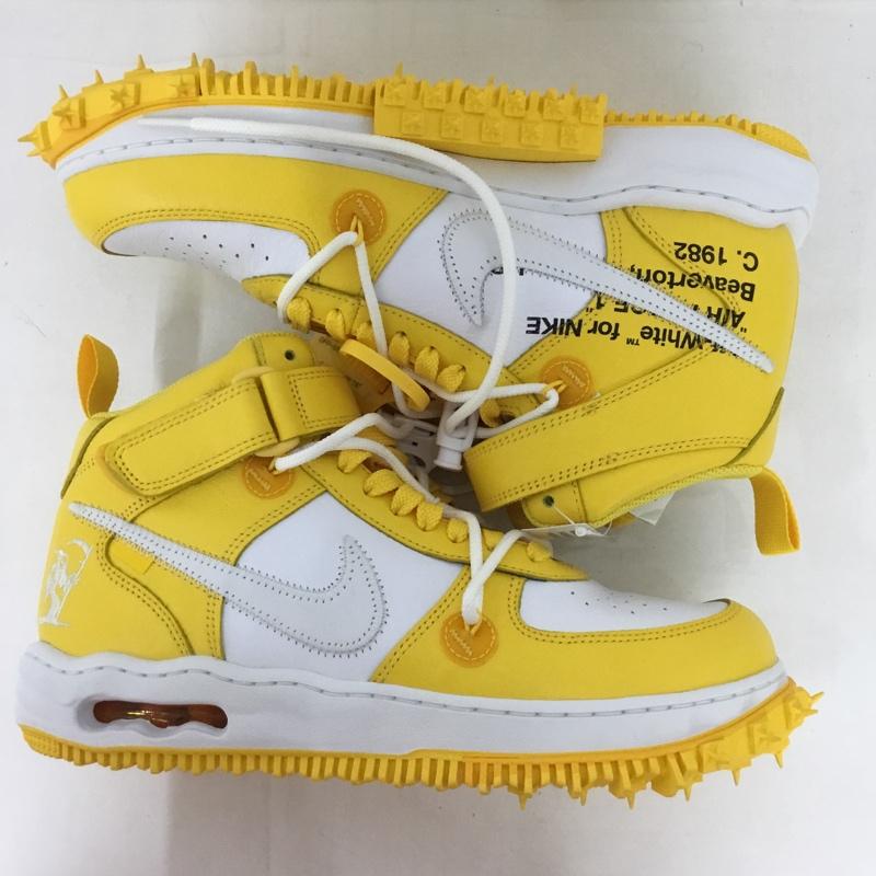 ナイキ NIKE スニーカー スニーカー DR0500-101 AIR FORCE 1 MID SP LTHR OFF WHITE 28cm 箱有 28.0cm 刺繍 白 / ホワイト / X 黄 / イエロー /  メンズ USED 古着 中古 10129911