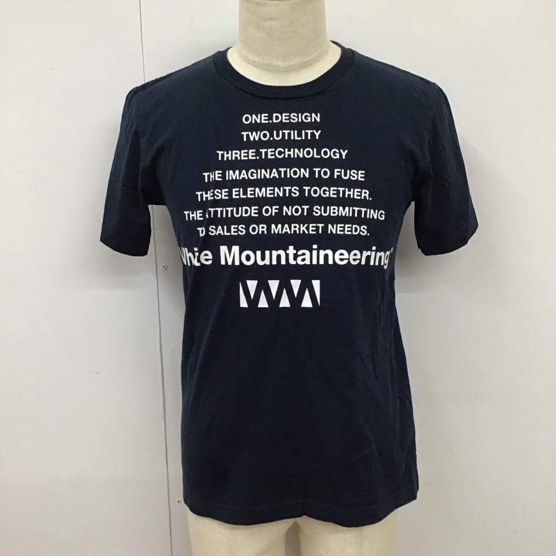 ホワイトマウンテニアリング WHITE MOUNTAINEERING Tシャツ 半袖 wm2171534 BIGWLOGOPRINTEDTSHIRT 半袖カットソー プリントTシャツ 0 ロゴ、文字 紺 / ネイビー /  メンズ USED 古着 中古 10115285