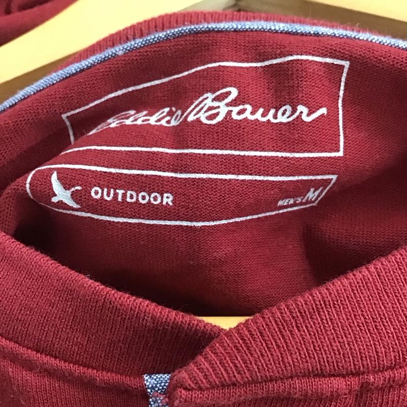 エディーバウアー Eddie Bauer カットソー 長袖 長袖カットソー M 無地 えんじ / ワインレッド /  メンズ USED 古着 中古 10143185
