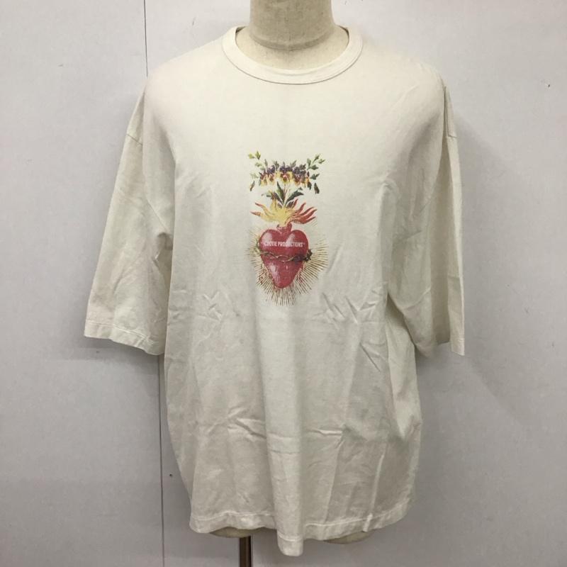 クーティー COOTIE Tシャツ 半袖 半袖カットソー プリントTシャツ クルーネックカットソー M プリント 白 / ホワイト /  メンズ USED 古着 中古 10115132