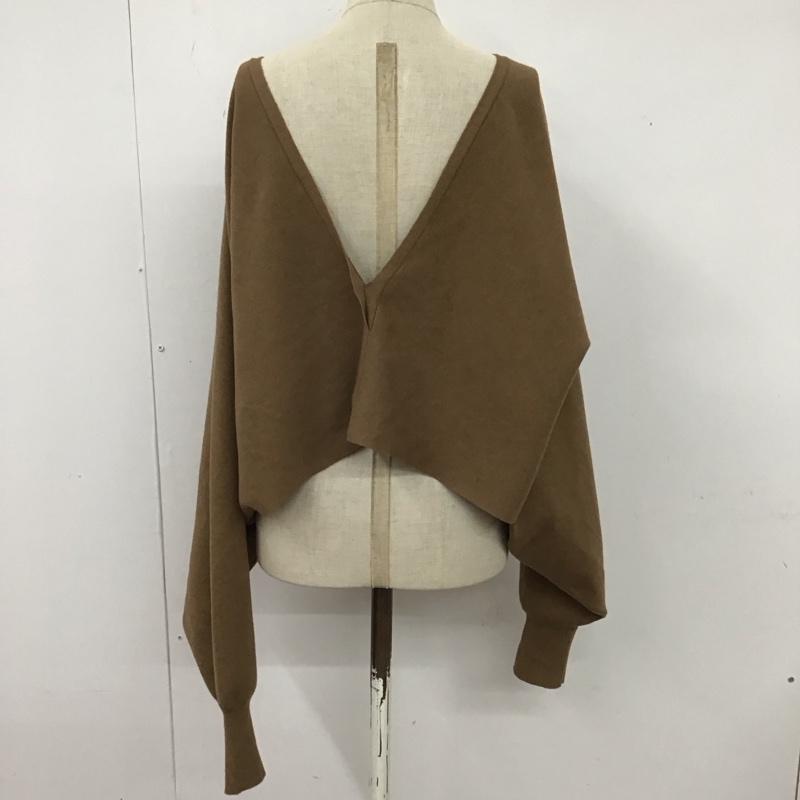 ニコアンド niko and... カーディガン 長袖 FREE 無地 茶 / ブラウン /  レディース USED 古着 中古 10122216