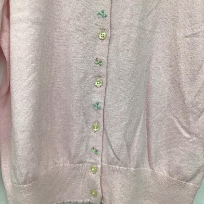 ポロラルフローレン POLO RALPH LAUREN カーディガン 長袖 L 無地 桃 / ピンク /  レディース USED 古着 中古 10143512