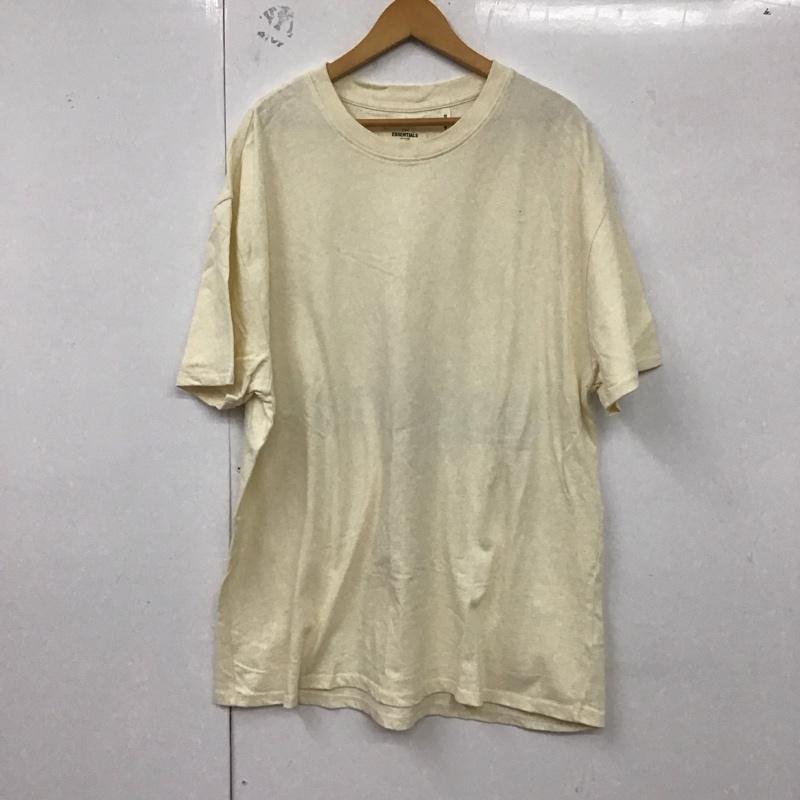 エッセンシャルズ ESSENTIALS Tシャツ 半袖 M ロゴ、文字 アイボリー / アイボリー /  メンズ USED 古着 中古 10128689