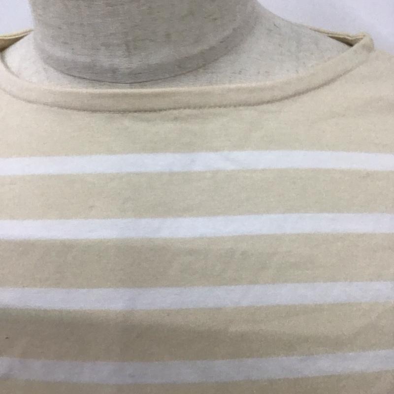 モンケメル MONT KEMMEL カットソー 長袖 長袖カットソー クルーネックカットソー ロングスリーブカットソー プリントTシャツ XL ボーダー柄 ベージュ / ベージュ /  メンズ USED 古着 中古 10114687