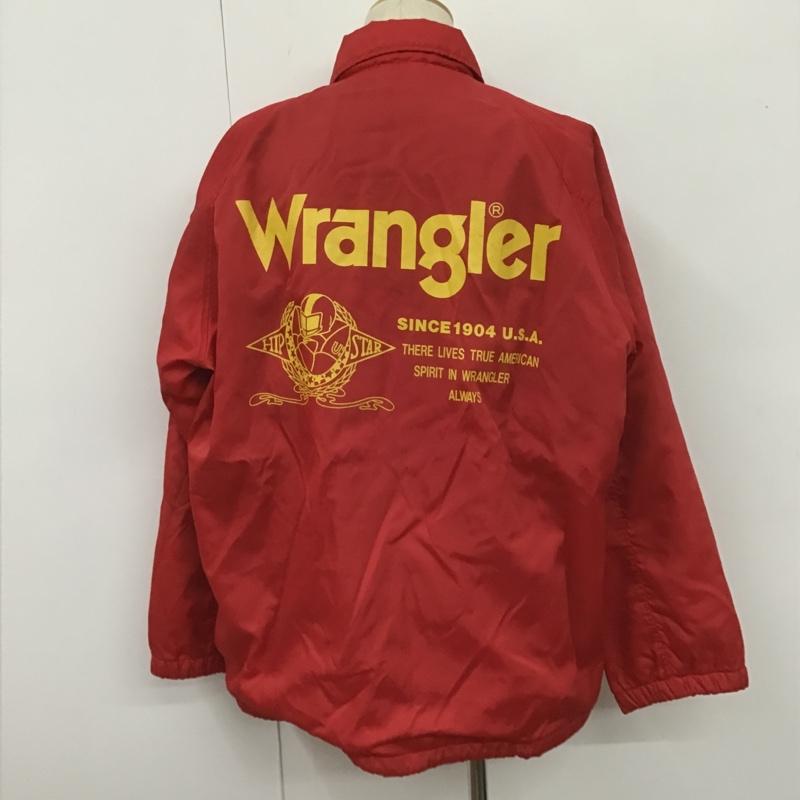 ラングラー Wrangler ジャケット、上着 ジャケット、ブレザー ナイロンジャケット アウター カラージャケット 前ボタン 古着 L プリント 赤 / レッド /  メンズ USED 古着 中古 10106242