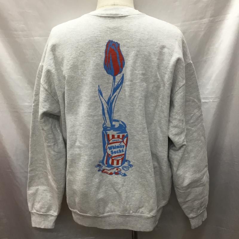 ウエステッドユース Wasted Youth トレーナー 長袖 長袖 L ロゴ、文字 灰 / グレー /  メンズ USED 古着 中古 10121079