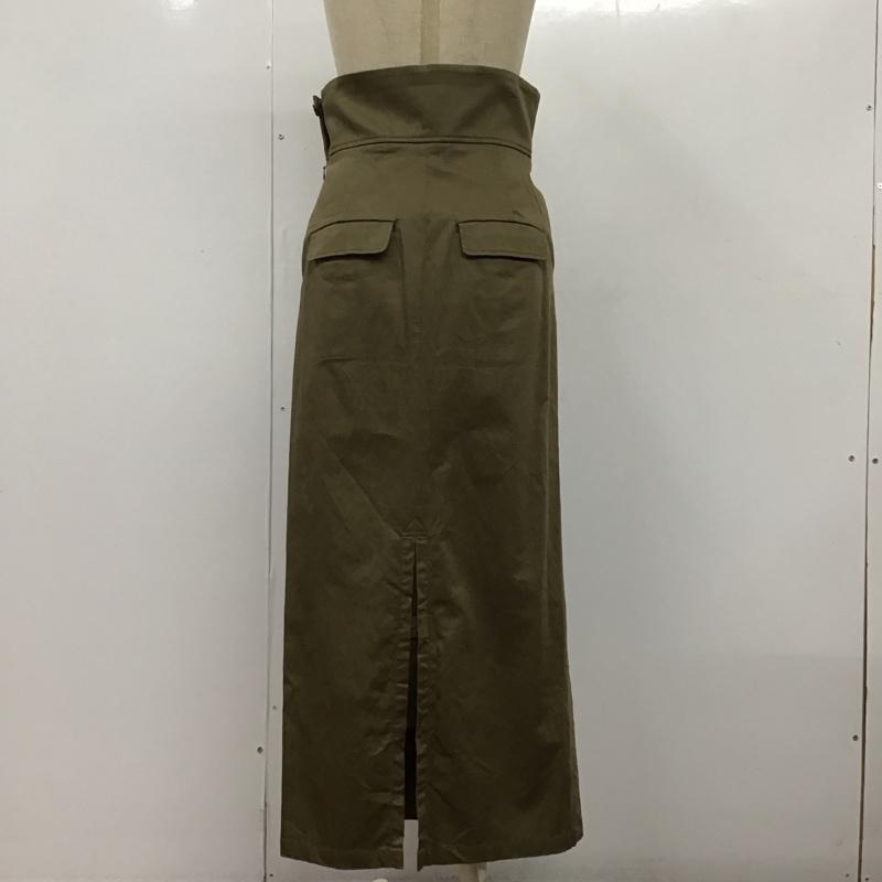 メゾンドベージュ Maison de Beige スカート ロングスカート 50-82151020 バックスリット 2 無地 カーキ / カーキ /  レディース USED 古着 中古 10109064