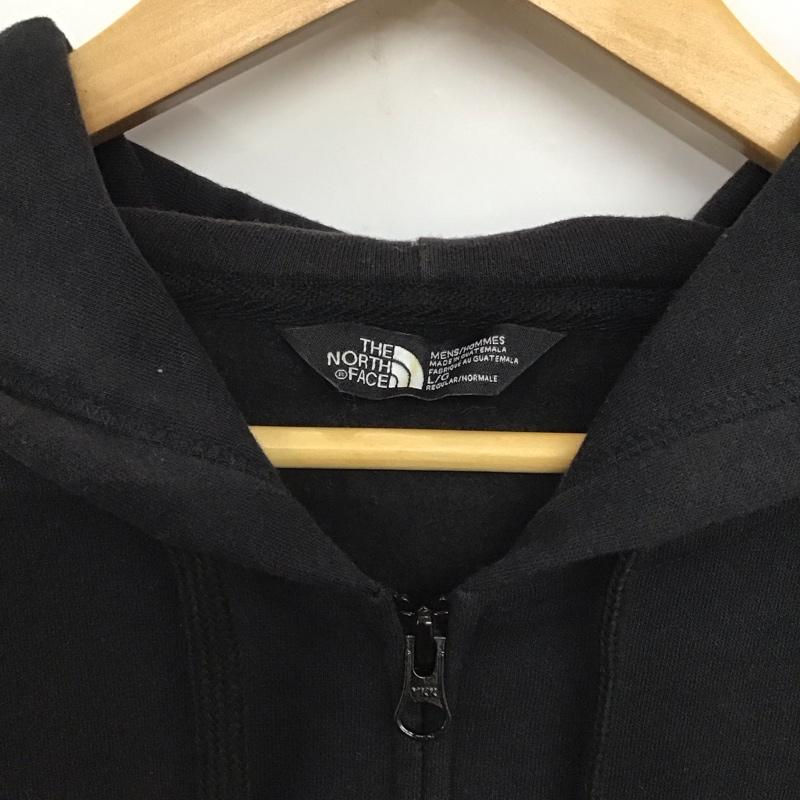 ザノースフェイス THE NORTH FACE パーカー 長袖 ジップアップパーカー 長袖パーカー カジュアルジャケット L ロゴ、文字 黒 / ブラック /  メンズ USED 古着 中古 10140823