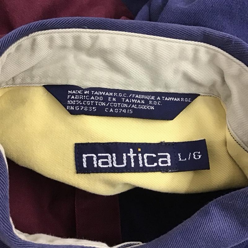 ノーティカ NAUTICA シャツ、ブラウス 長袖 ボタンダウンシャツ 90s L 無地 マルチカラー / マルチカラー /  メンズ USED 古着 中古 10111782