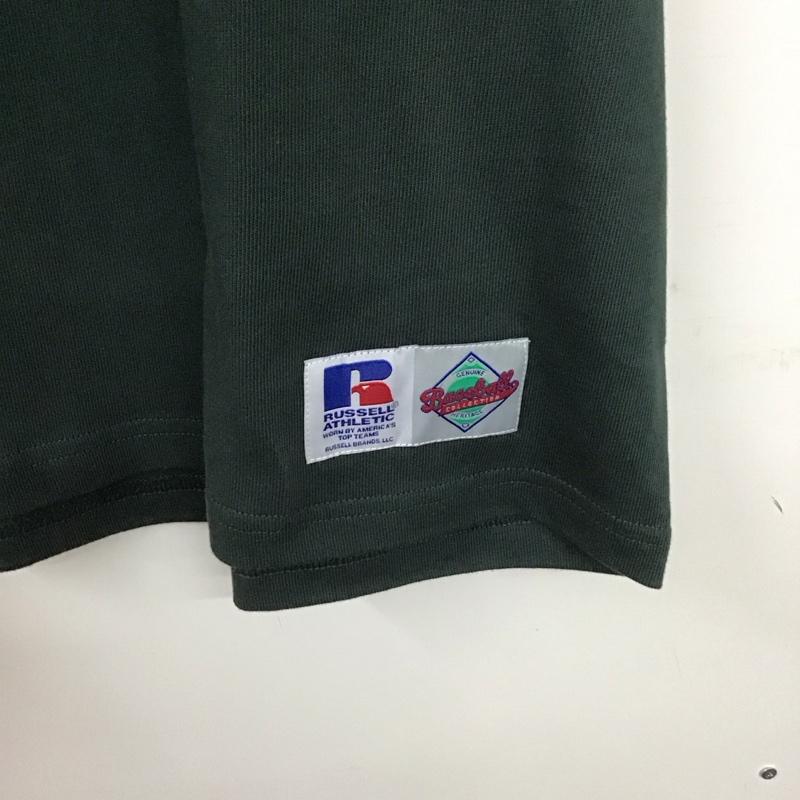 ラッセルアスレティック Russell Athletic Tシャツ 半袖 半袖カットソー プリントTシャツ クルーネックカットソー L ロゴ、文字 緑 / グリーン /  メンズ USED 古着 中古 10140524