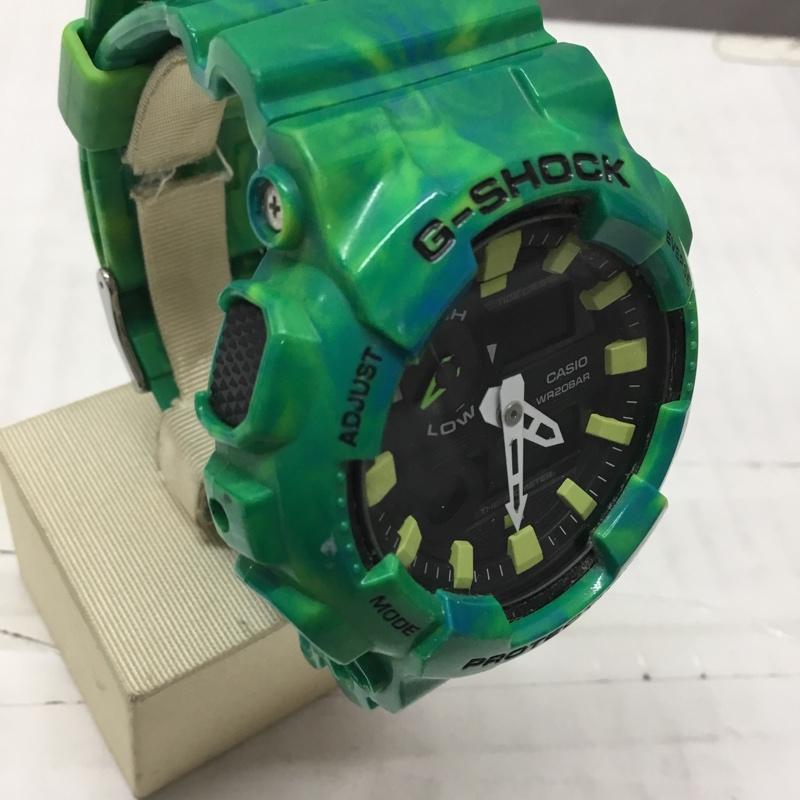 ジーショック G-SHOCK 腕時計 アナログ（クォーツ式） GAX-100MB デジタル マーブル ロゴ、文字 緑 / グリーン /  メンズ USED 古着 中古 10113738