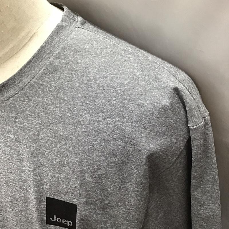 古着 USED カットソー 長袖 長袖カットソー クルーネックカットソー ロングスリーブカットソー プリントTシャツ jeep 0 プリント 灰 / グレー /  メンズ USED 古着 中古 10113189