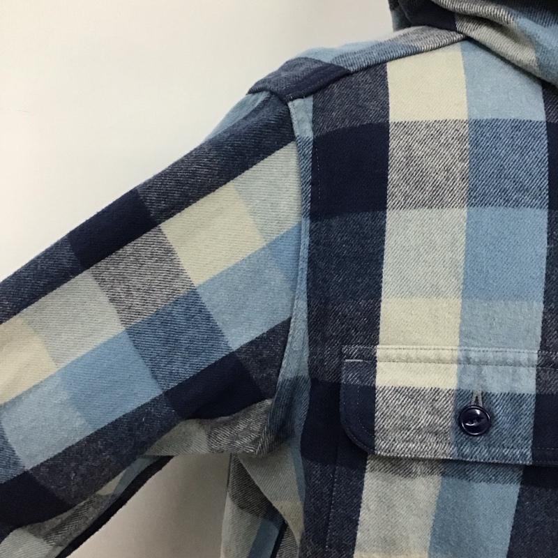 アベイシングエイプ A BATHING APE シャツ、ブラウス 長袖 長袖シャツ チェックシャツ フード付きシャツ カジュアルシャツ XL チェック 青 / ブルー /  メンズ USED 古着 中古 10109783