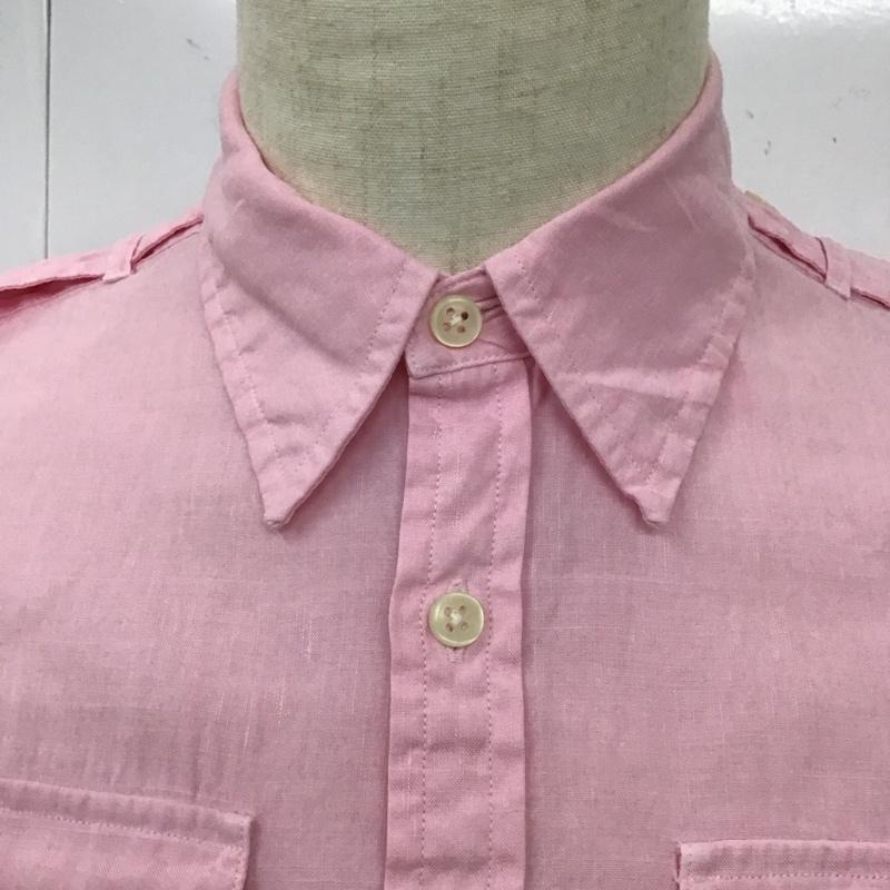 ラルフローレン RALPHLAUREN シャツ、ブラウス 長袖 コットン リネン 無地 桃 / ピンク /  メンズ USED 古着 中古 10116480