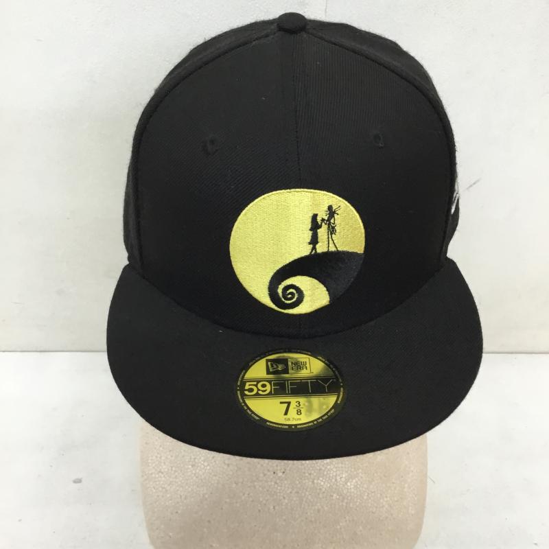 ニューエラ NEW ERA 帽子 キャップ Disney　THE　NIGHTMARE　BEFORE　CHRISTMAS　ティムバートン FREE ロゴ、文字 X キャラクター 黒 / ブラック /  メンズ USED 古着 中古 10135648