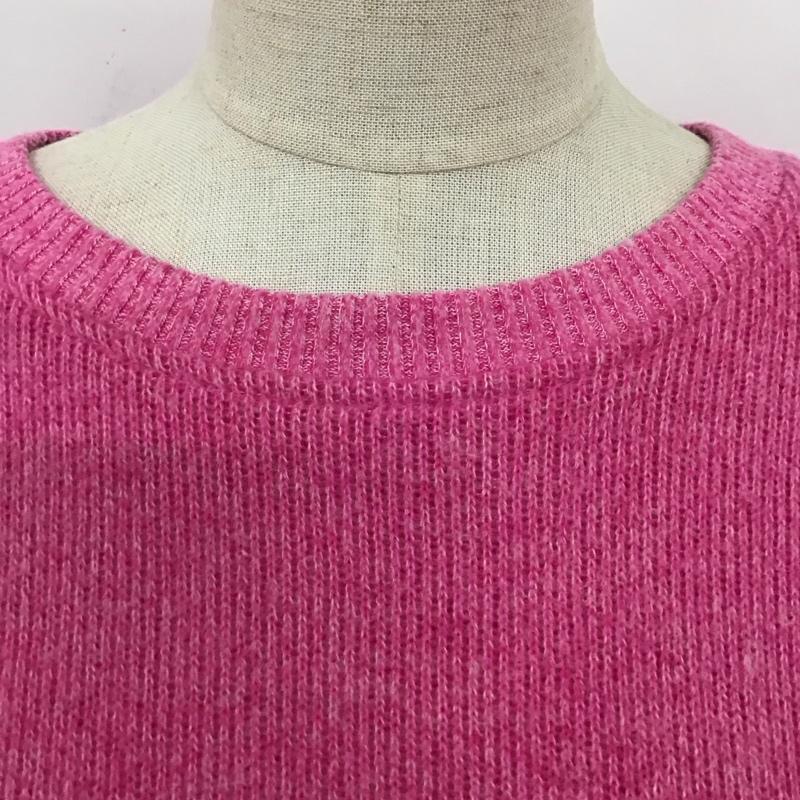 ザラ ZARA ニット、セーター 長袖 長袖ニットカットソー ニット セーター クルーネックニット M 無地 桃 / ピンク /  レディース USED 古着 中古 10124224