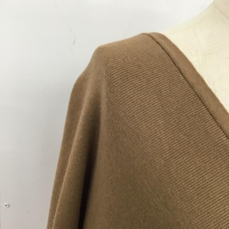 ニコアンド niko and... カーディガン 長袖 FREE 無地 茶 / ブラウン /  レディース USED 古着 中古 10122216
