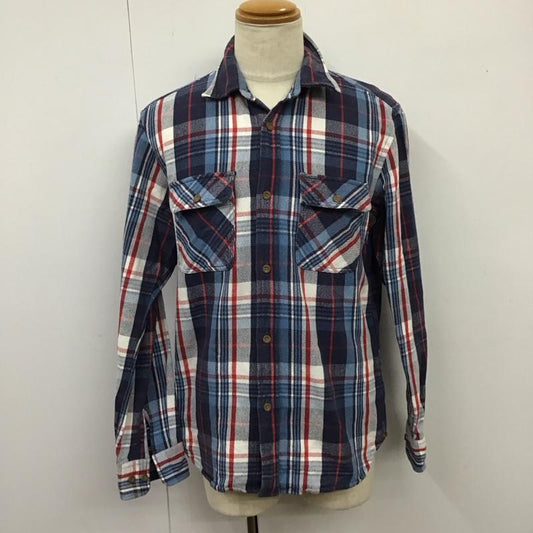 アヴィレックス AVIREX シャツ、ブラウス 長袖 6155164 ネルシャツ XL チェック 白 / ホワイト / X 青 / ブルー / X 紺 / ネイビー / X 赤 / レッド /  メンズ USED 古着 中古 10115603