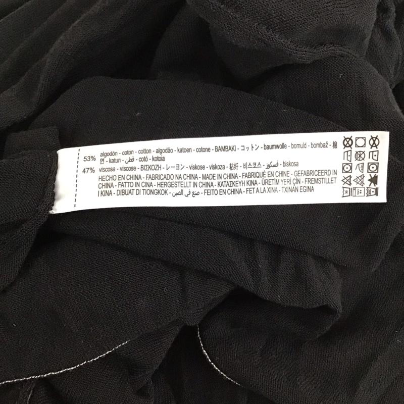 ザラ ZARA ワンピース ロングスカート L 無地 黒 / ブラック /  レディース USED 古着 中古 10128892