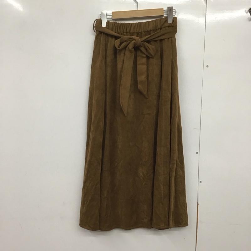 ジーナシス JEANASIS スカート ロングスカート JS050205AD FREE 無地 茶 / ブラウン /  レディース USED 古着 中古 10143743